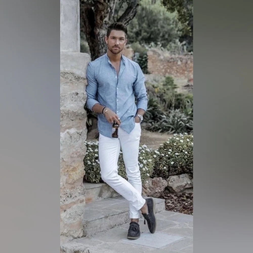 Ron Tomson Waist 30" White leather pants - Picture 10 of 12
